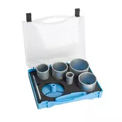 Fixtec Set kruna za keramiku karbidnim zrnima FAHS-7, 33-83mm, 7 komada