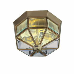Searchlight 8235AB - Plafonska svetiljka FLUSH 2xE14/60W/230V mesing