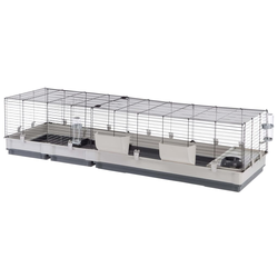 Ferplast kavez za zečeve Krolik 200 205 x 60 x 50 cm sivi