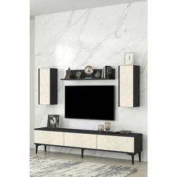Hanah Home TV komoda Didema 180, antracit / travertin