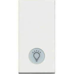 CLASSIA TIPKALO S IND. 1P/10A/250V ZNAK SVJETLA 1M BIJELO
