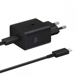 Kućni punjač PD Fast charger 45W redizajn za Samsung sa PD Type C kablom CE crni