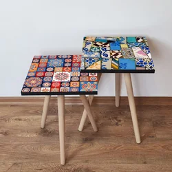 Hanah Home Set klub stočića 2Shp510, 2 komada, Šareni