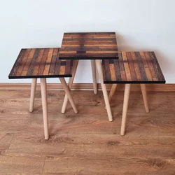 Hanah Home Set klub stočića 3Shp221, 3 komada, Bela