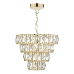 Där Lighting CER0135 - Luster na lancu CERYS 1xE27/60W/230V u zlatnoj boji