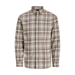 JACK & JONES Srajca JPRBluharvey rjava/temno siva/bela
