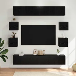 Set TV komoda 10 pcs 180 x 30 x 30 cm Crni hrast