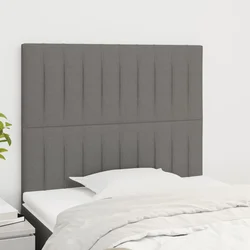 Uzglavlje tamno sivo 80x5x118/128 cm tkanina