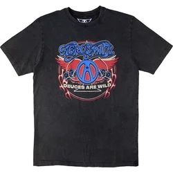 Aerosmith Majica Rainbow Spade Stone Wash Unisex Charcoal Grey S