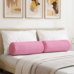 Valjkasti jastučići 2 pcs Ružičasta O 25 x 70 cm tkanina