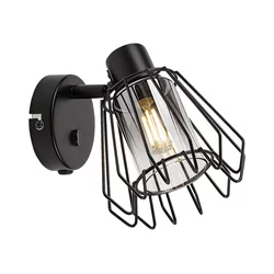 Rabalux Zidna spot lampa Emerencia, 1xE14, Sa prekidačem, Crna