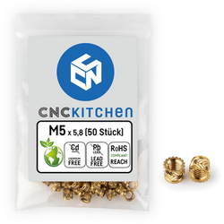 CNC Kitchen Navojni vložek M5 kratek