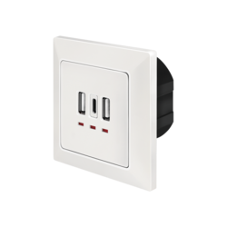 Logilink uzidna utičnica, 2 USB-A, 1 USB-C