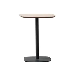 shumee MODERNA OVALNA MIZA 60x60x74 cm črni hrast LOFT