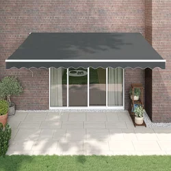 Greatstore zložljiva tenda (4x3m, blago in aluminij), antracitna