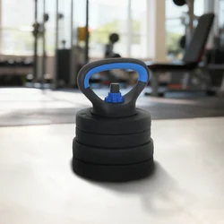 4-u-1 set bučica, brojčana i kettlebell 20 kg Crna i Plava