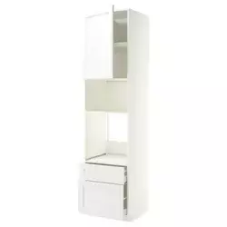 METOD / MAXIMERA Visoki element za ugradne uređaje, bela Enköping/bela im. drveta, 60x60x240 cm