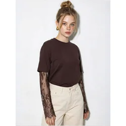 Bianco Lucci Majica T-Shirts temno rjava