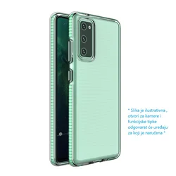 Spring Case prozirna zaštitna gel maska sa okvirom u boji za Samsung Galaxy A12 / Galaxy M12 mint