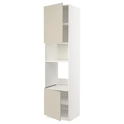 METOD Visoki element za ugradne uređaje, bela/Havstorp bež, 60x60x240 cm