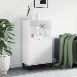 Visoka komoda bijela 60x36x110 cm od konstruiranog drva