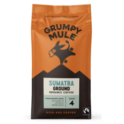 Grumpy Mule Sumatra Ground Coffee, 100% Arabica, mleta kava, bio, 200 g