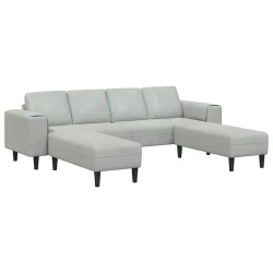Kauč za dnevni boravak 3 pcs Svijetlo siva 250 x 188 x 76 cm