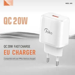 Kućni punjač KONFULON Joko JK90+DC65 PD 20W sa kablom USB na Type-C beli 1m