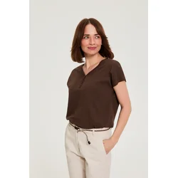 Ženska majica Marisse L-TS-4977 temno rjava