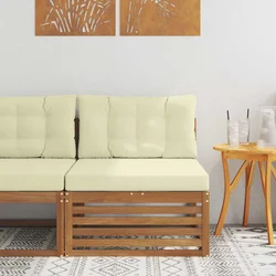 Vanjska srednja sofa Čvrsto drvo akacije Prirodna