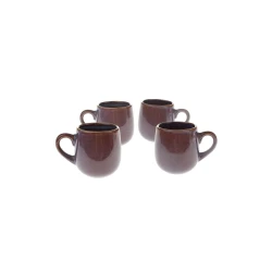 Vijolične keramične skodelice v kompletu za espresso 4 ks 100 ml – Dakls