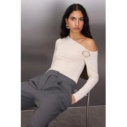 Trendyol Milla ženska bluza Twoaw26Bz00075, kamen-bež