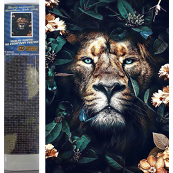 Norimpex - Puzzle Diamond Painting Hidden lion 30x40cm - 1 - 39 kosov