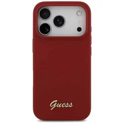 Guess MagSafe maska s metalnim logom i natpisom (GUHMP17XSMBSLM) za iPhone 17 Pro Max – magenta