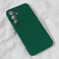 Maska za mobilni telefon Samsung Galaxy S24 Plus TERACELL SOFT VELVET, Tamnozelena