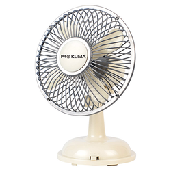 Namizni ventilator Proklima Retro, beli (2,5 W, O 14 cm, USB priključek, oscilacijski)