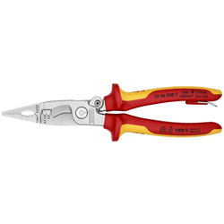 KNIPEX 13 96 200 T BK klešta za električne instalacije izolovana, VDE, hromirana 200 mm