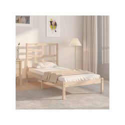 Vidaxl Posteljni okvir iz trdnega lesa 75x190 cm 2FT6