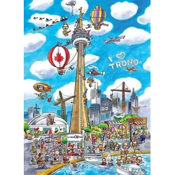 Cobble Hill Puzzle Doodle Town: Toronto 1000 kosov