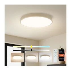 Brilagi - LED prigušiva svetiljka POOL SMART LED/60W/230V prečnik 50 cm Wi-Fi Tuya bež + daljinski upravljač