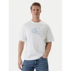 Calvin Klein Jeans Majica LV04RF819G Bela Regular Fit