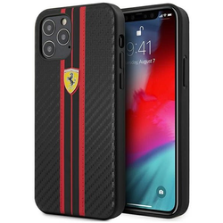 Ferrari FESNECHCP12MRE iPhone 12/12 Pro 6,1 black hardcase On Track PU Carbon (FESNECHCP12MRE)