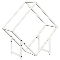 Stalak za drva bijeli 60x25x60 cm Hladno valjani čelik
