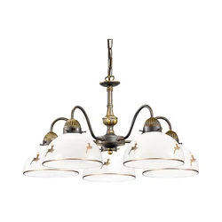 Kolarz 731.85.150 - Luster na lancu NONNA 5xE27/75W/230V sa jelenjim motivom, ružičasto zlato