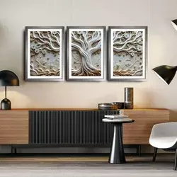 Wallity Dekorativne uramljene slike, 38x53cm, 3 komada, Šarene