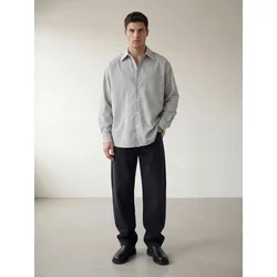 ARMIE Srajca The Carl White Check Loose Shirt bela
