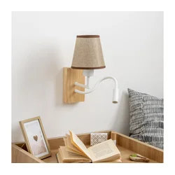 Brilagi - LED zidna lampa NUBILA WOOD 1xE27/25W/230V + LED/3W hrast/braon