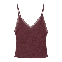 Pull&Bear Top vinsko rdeča