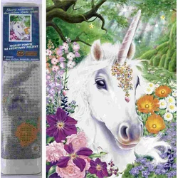 Norimpex - Puzzle Diamantna slika Samorog v rožah 30x40 cm - 1 - 39 kosov