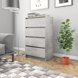 Komoda siva boja betona 60 x 35 x 98,5 cm od konstruiranog drva